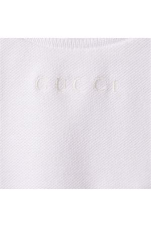 abito in cotone bianco GUCCI KIDS | 808673XJGZ09250